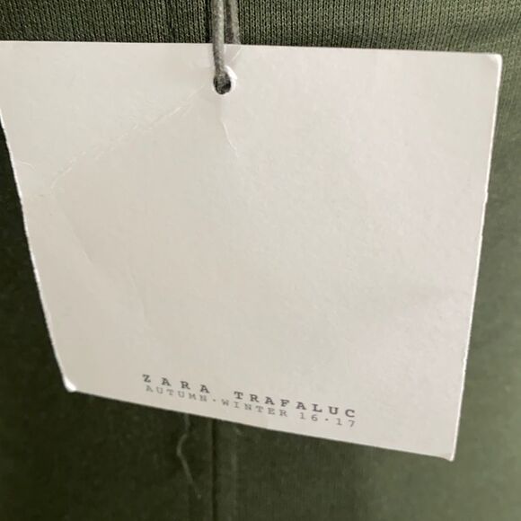 Zara jersey body con midi dress sz M green NWT - Picture 6 of 9